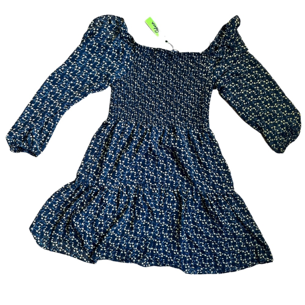 Sam Edelman Floral Smocked Long-Sleeve Dress Size 8 NWT - Picture 6 of 12